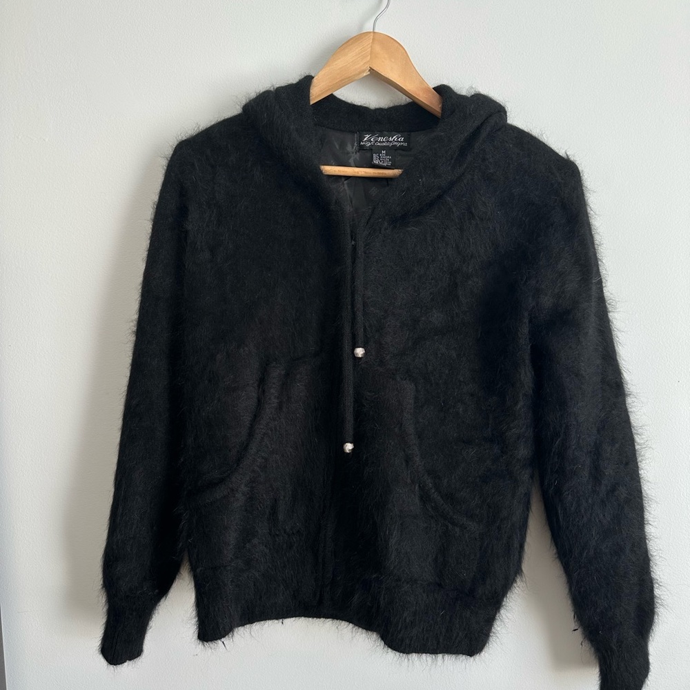 Vintage Venesha Angora Zip Up Sweater